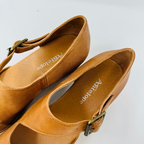 Antelope Tan Suede Wedge Sandals - Picture 4 of 15